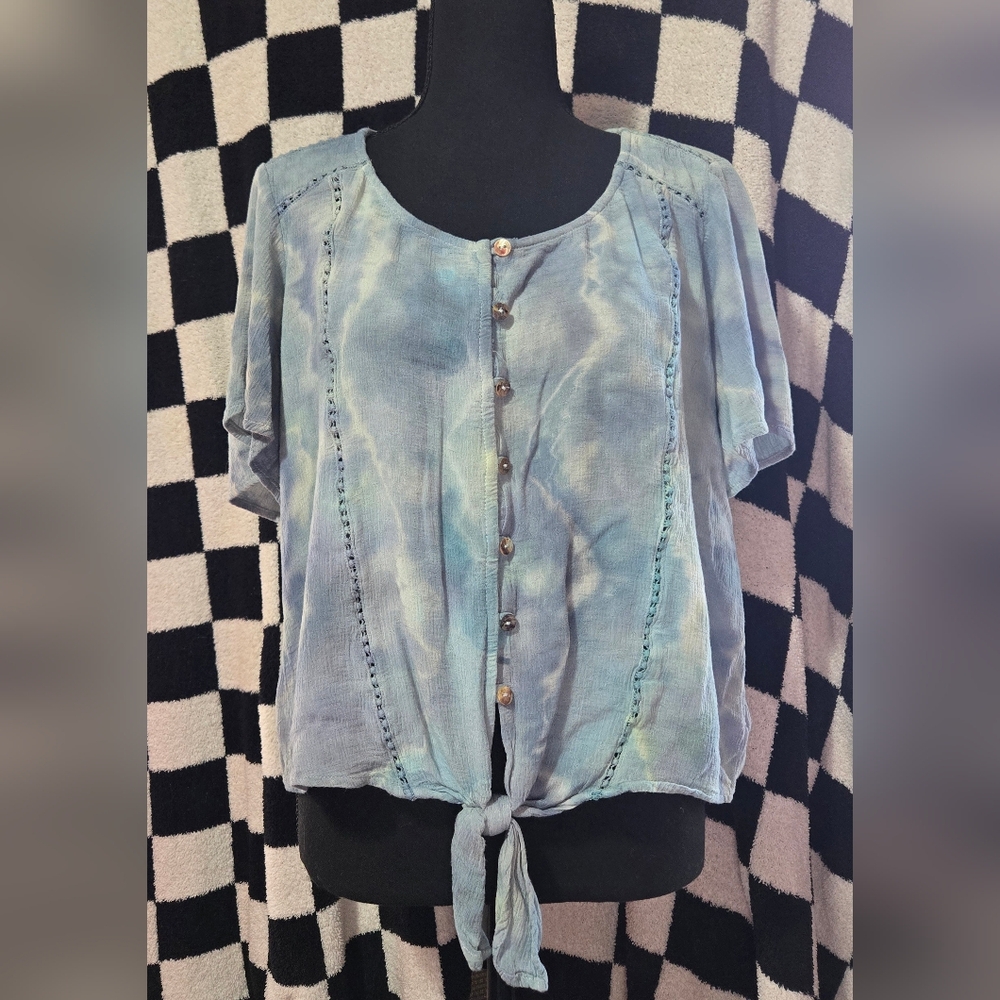 Women's Ophelia Roe handmade tie dye Dharma tie shirt XL